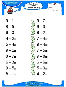 Çocuklar İçin toplam işlemi yaprak testleri 